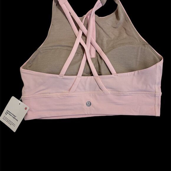 *NWT, Lululemon, Women, Energy High Neck Bra with Zip, Sz 8, Soft Pink B … - Picture 2 of 5